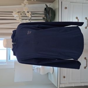 Vantage Womens Villanova Logo Blue Quarter Zip Lightweight Hooded Pullover Sz. S